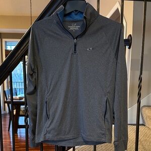 Vineyard Vines Men's Dark Gray Quarter-Zip Jacket